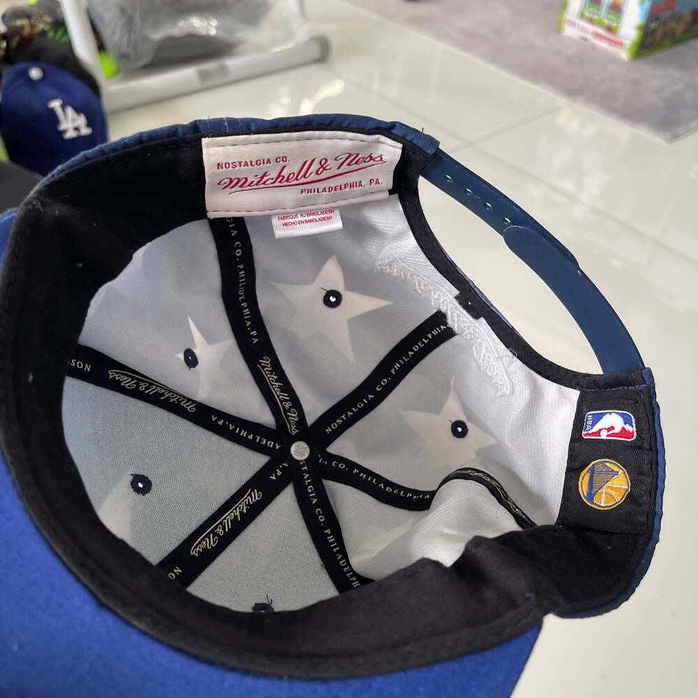 Golden State Warriors Logo Snapback Cap Blue White Star - Picture 5 of 5
